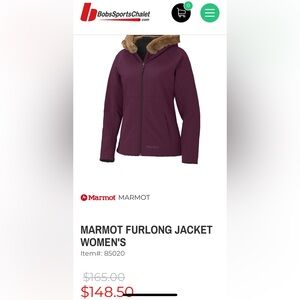 Marmot Furlong soft shell Fitted Hooded Jacket w Sherpa Trim